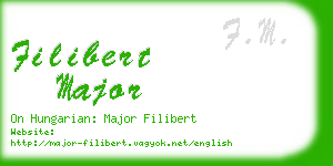 filibert major business card